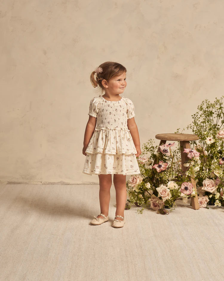 Cosette Dress in Rose Ditsy  - Doodlebug's Children's Boutique