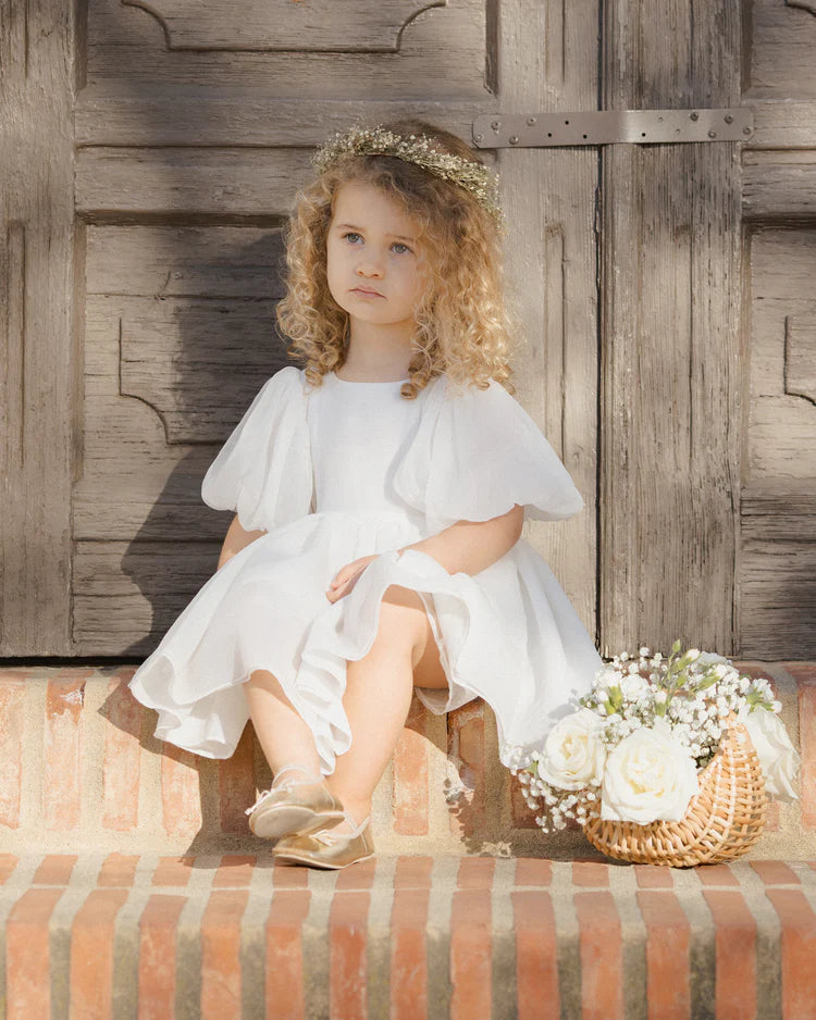 Sofia Dress in Ivory - Doodlebug's Children's Boutique