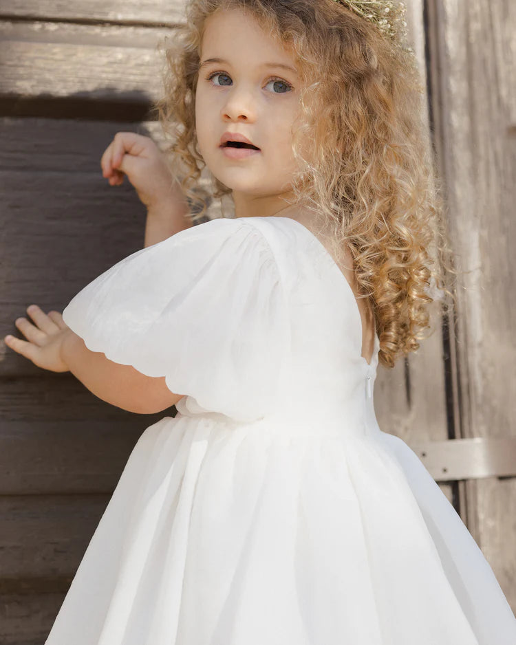 sofia dress ivory Sofia Dress in Ivory Silk Wool with Sporadic Sequins 8