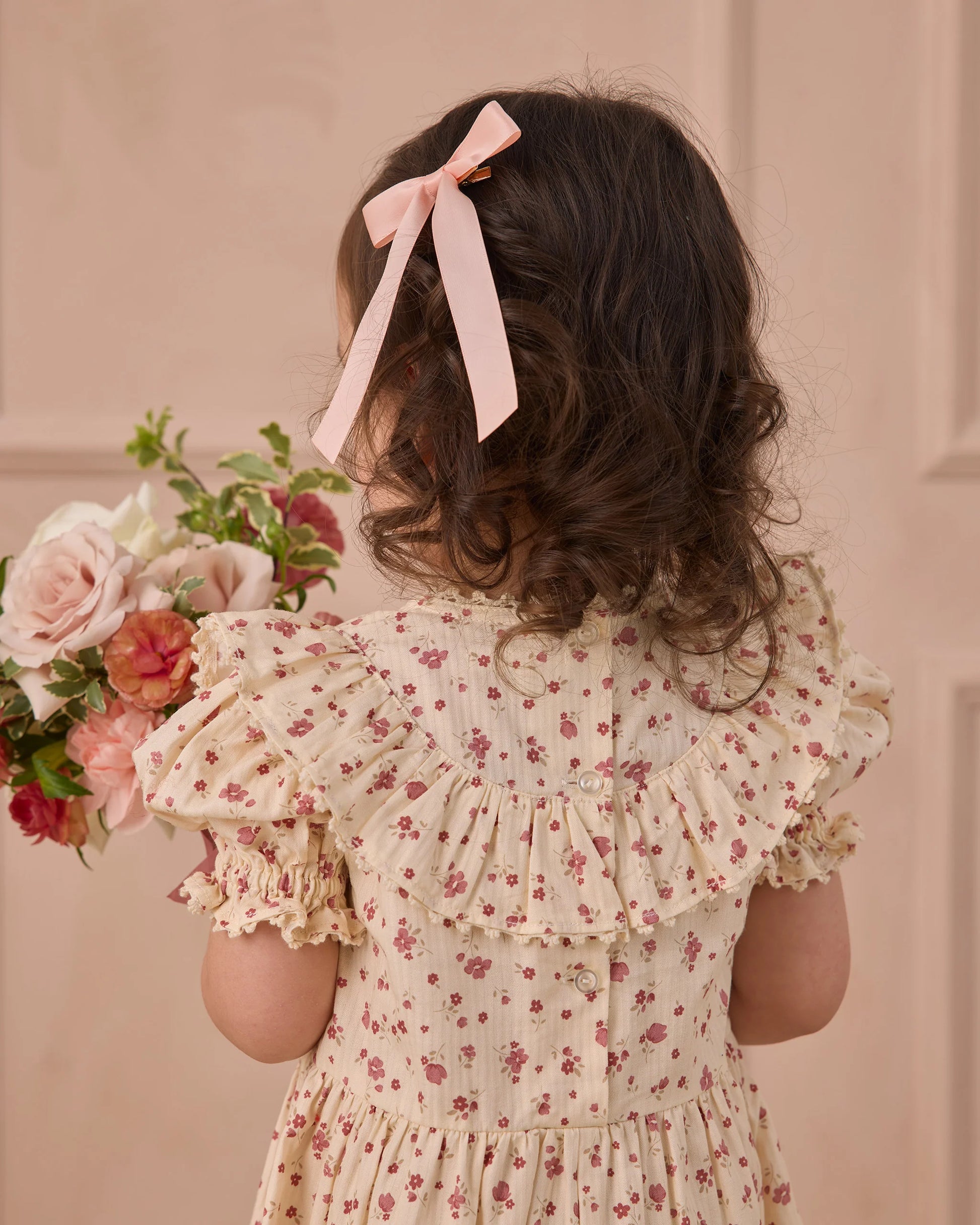 Satin Ribbon Bows in Blush, Rust, Pink - Doodlebug's Children's Boutique