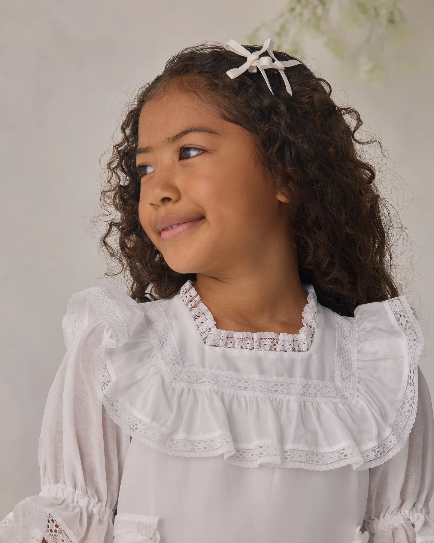 Mini Satin Ribbon Bows in Pearl + Ivory - Doodlebug's Children's Boutique