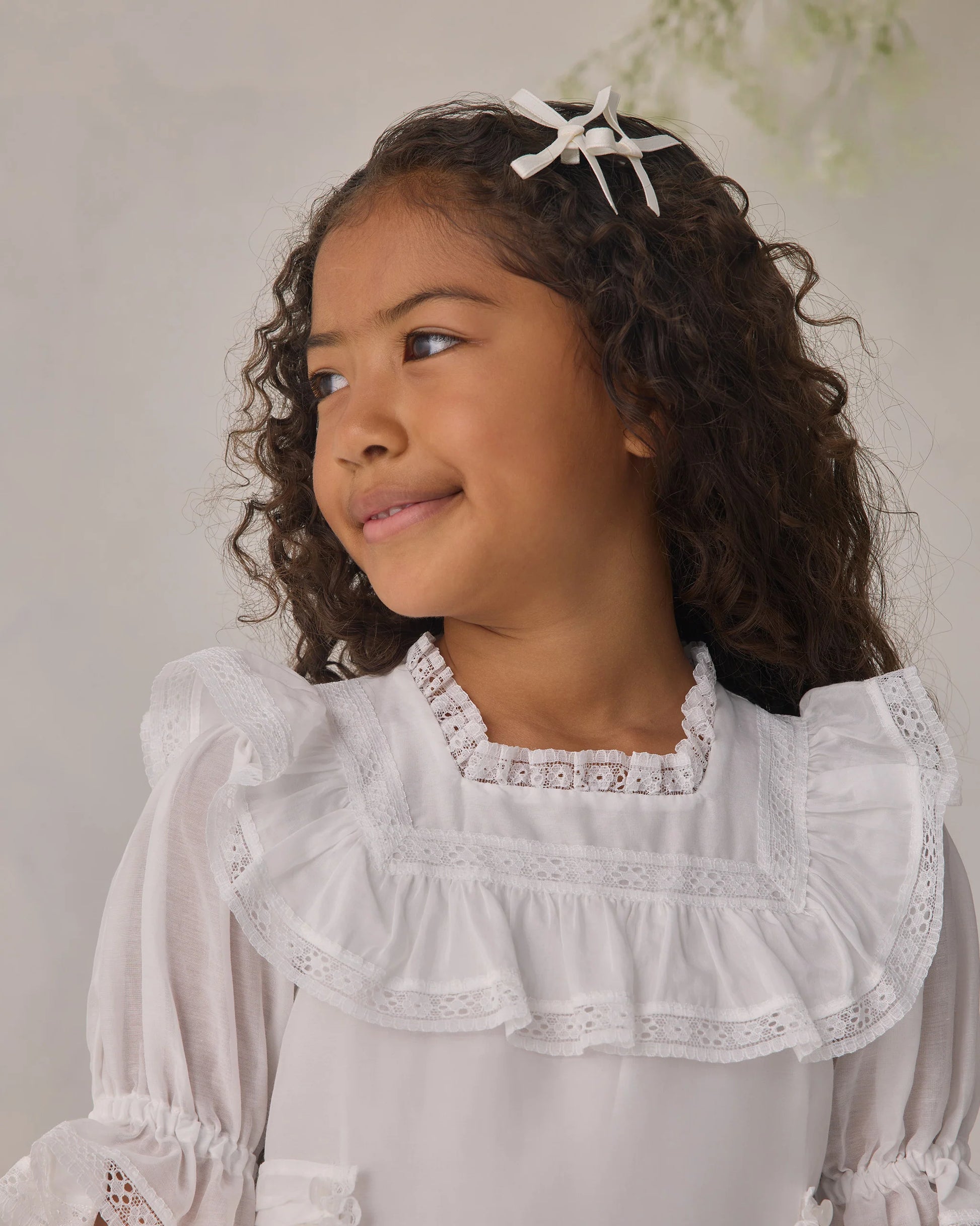 Mini Satin Ribbon Bows in Pearl + Ivory - Doodlebug's Children's Boutique