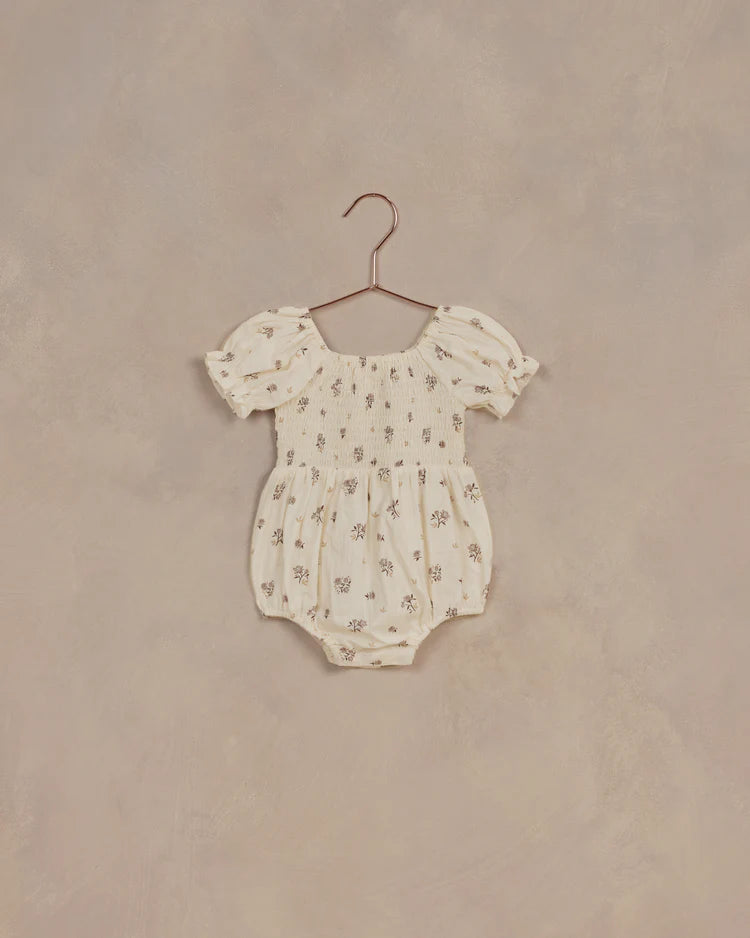 Cosette Romper in Rose Ditsy  - Doodlebug's Children's Boutique