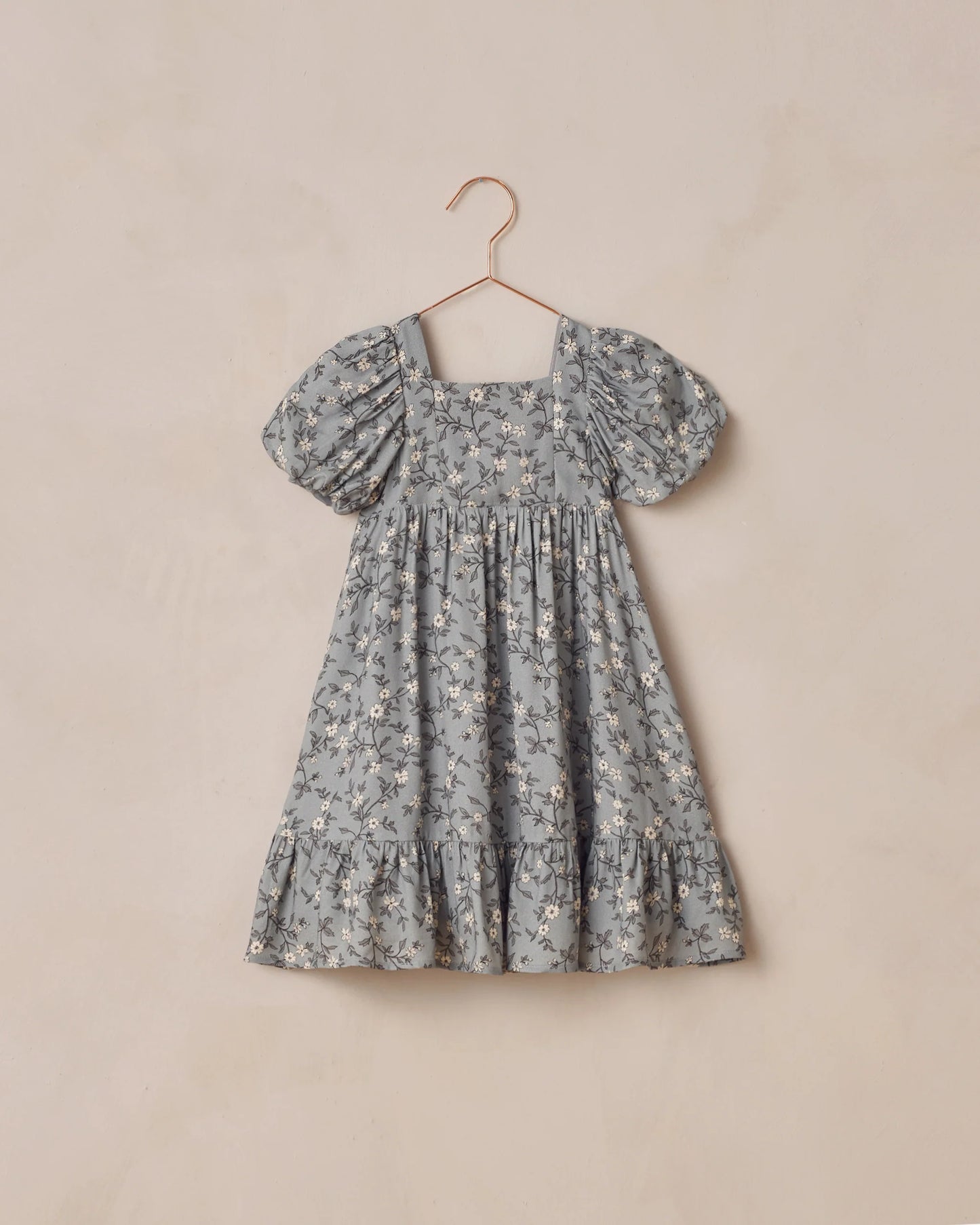 Augusta Dress in French Blue Floral - Doodlebug's Children's Boutique