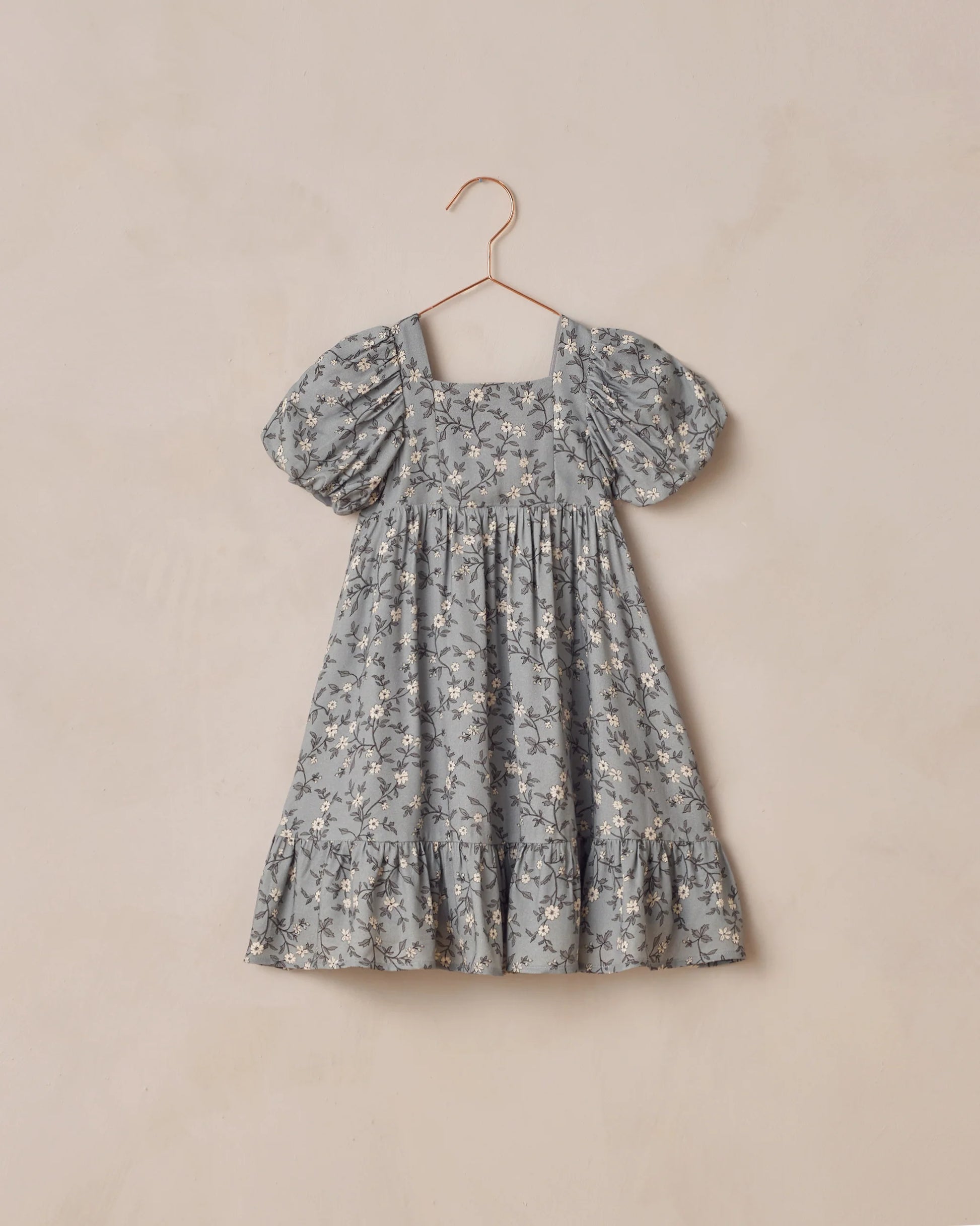 Augusta Dress in French Blue Floral - Doodlebug's Children's Boutique