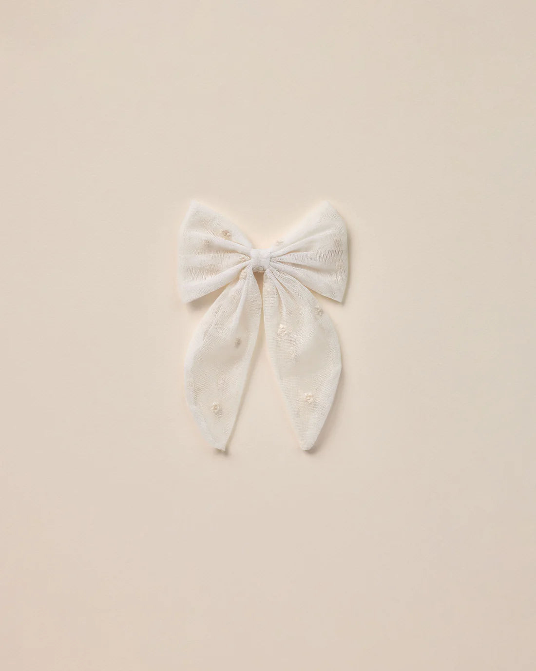 Poppy Bow in Ivory  - Doodlebug's Children's Boutique