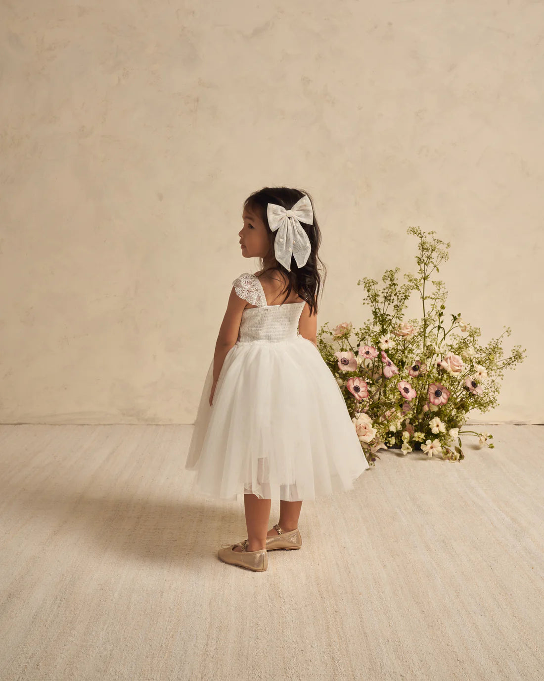 Camilla Dress in White  - Doodlebug's Children's Boutique