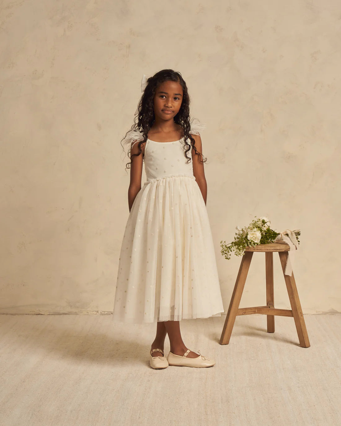 Poppy Dress in Ivory  - Doodlebug's Children's Boutique