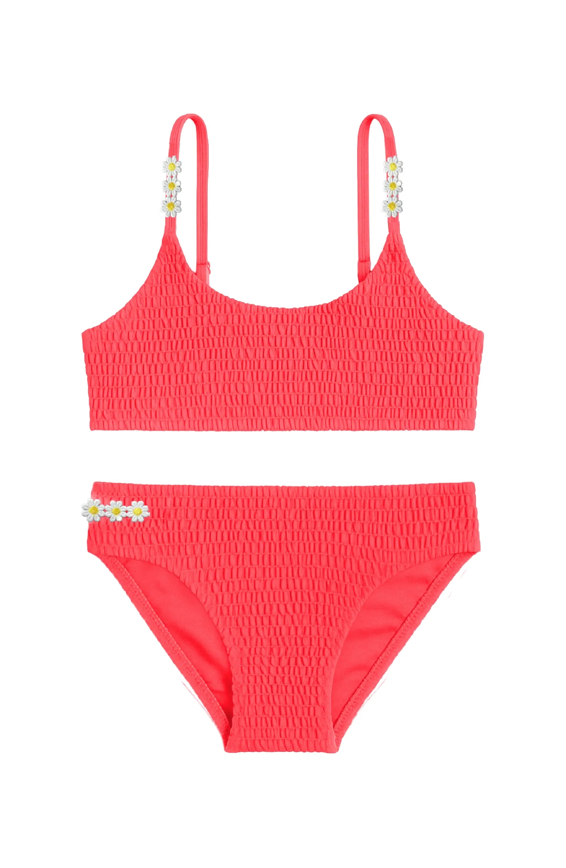 Coral Nova Smocked Two Piece Swimsuit - Doodlebug's Children's Boutique
