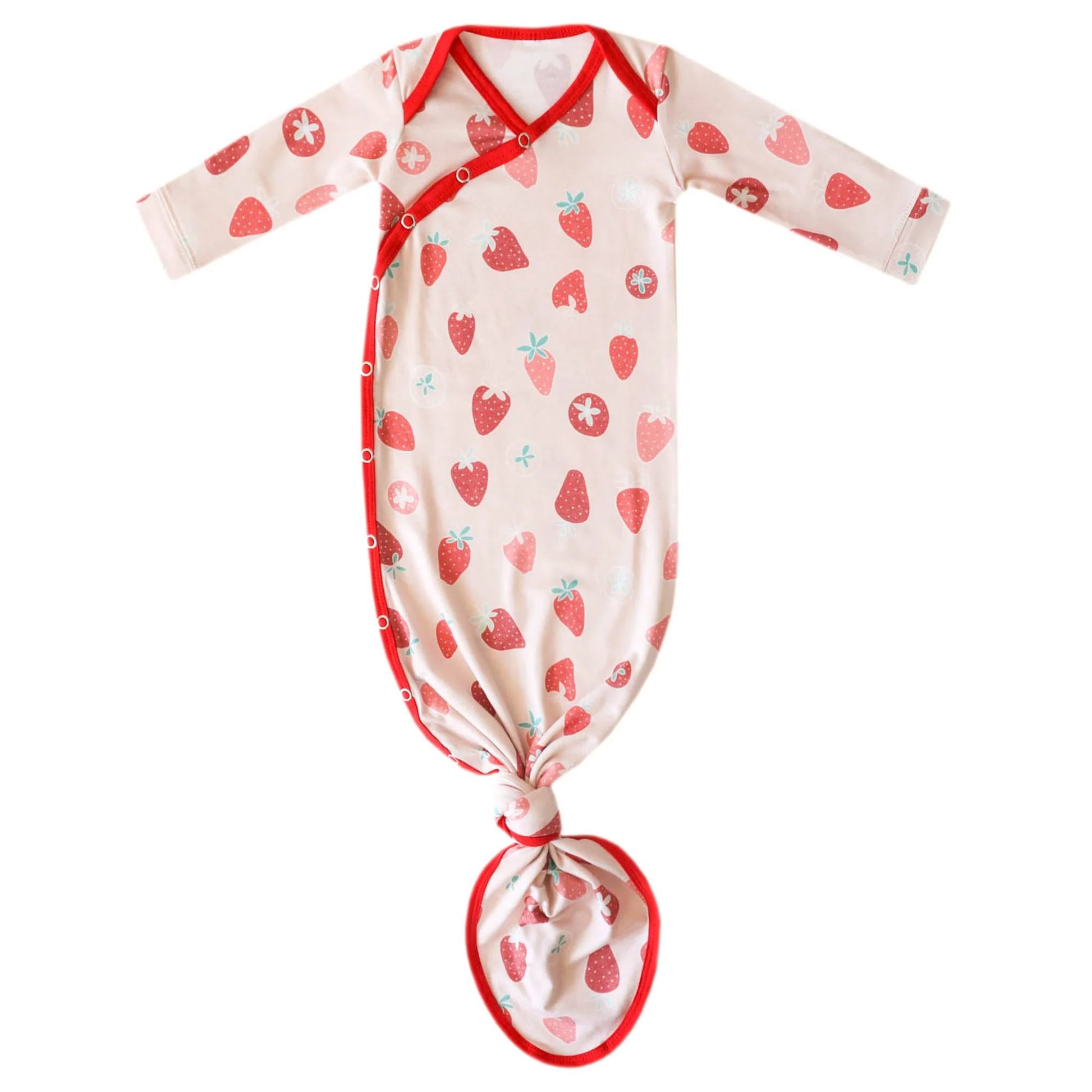 Strawberry Knotted Gown - Doodlebug's Children's Boutique