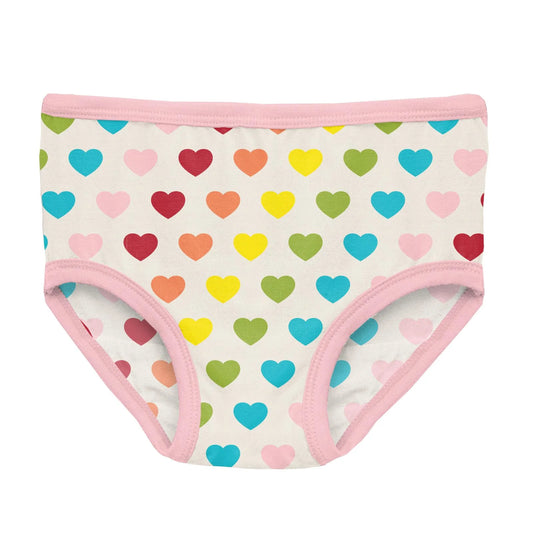 Print Underwear in Rainbow Hearts  - Doodlebug's Children's Boutique