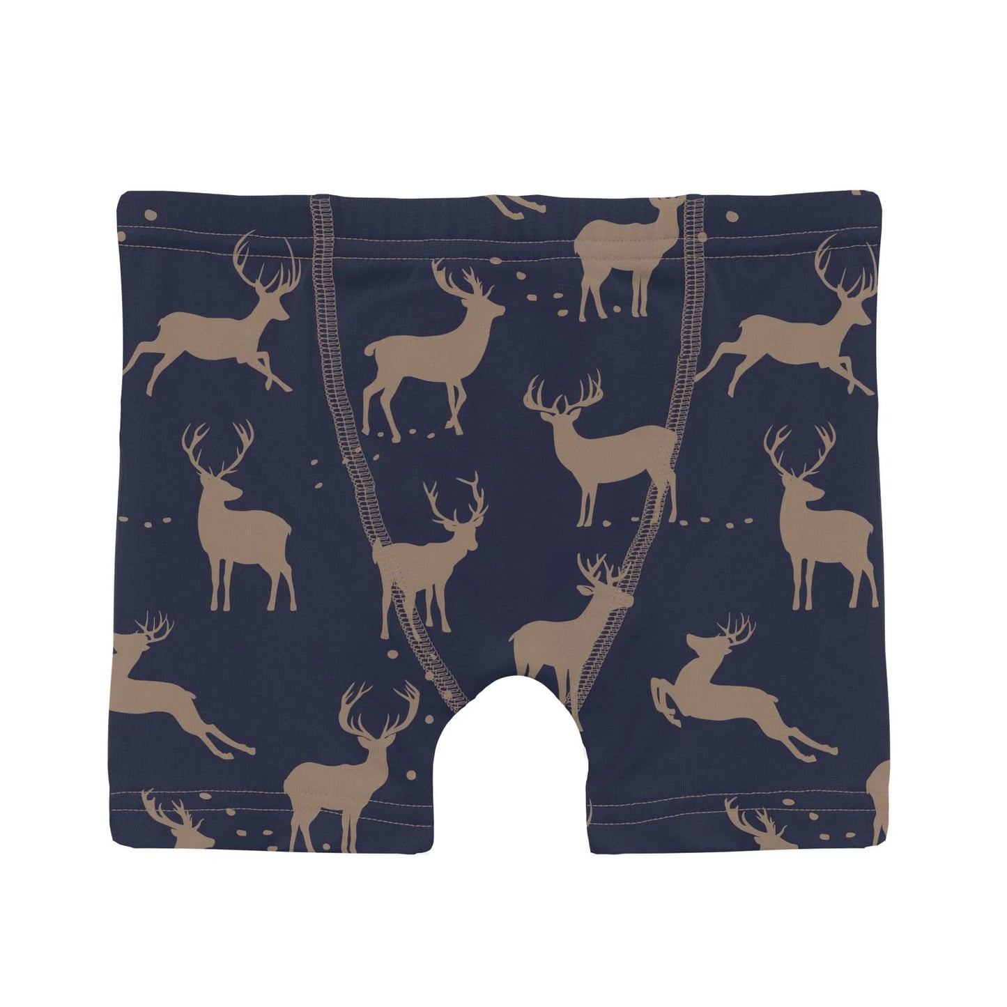 Print Boxer Brief in Peacoat Elk - Doodlebug's Children's Boutique