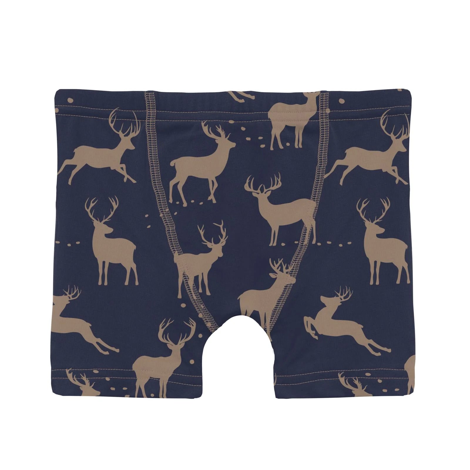 Print Boxer Brief in Peacoat Elk - Doodlebug's Children's Boutique