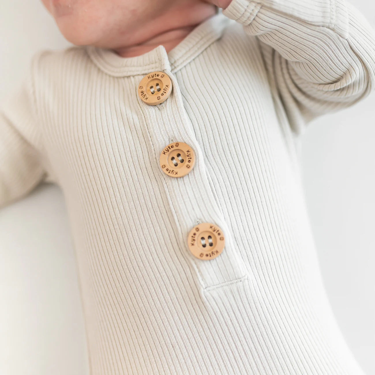 Ribbed Knotted Gown with Hat Set in Oat - Doodlebug's Children's Boutique