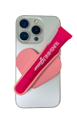 Rose Pink Lip Gloss & Pink Heart Kiss Keeper - Doodlebug's Children's Boutique