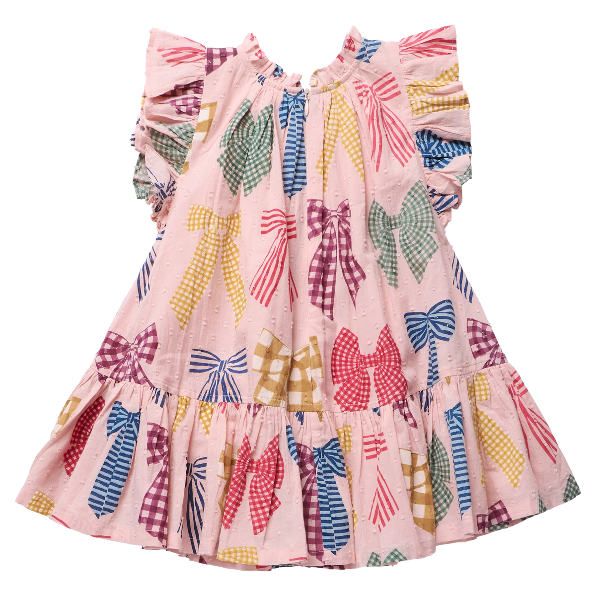 Harper Dress in Patterned Bows - Doodlebug's Children's Boutique