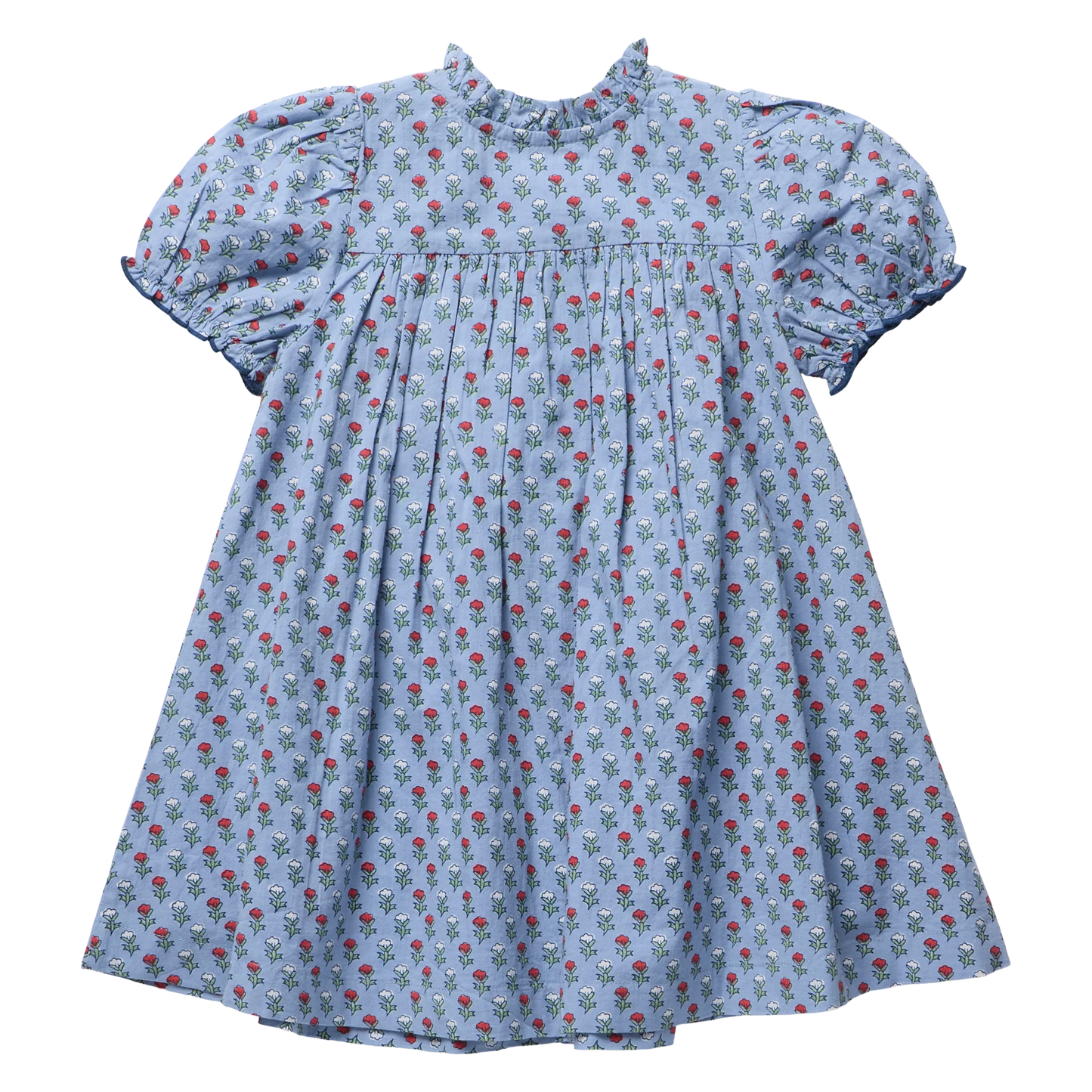 Lucia Dress in Light Blue Carnation - Doodlebug's Children's Boutique