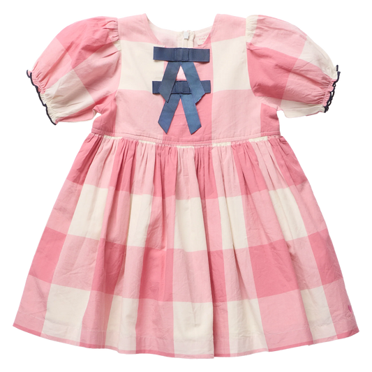 Hermione Dress in Pink Checks - Doodlebug's Children's Boutique