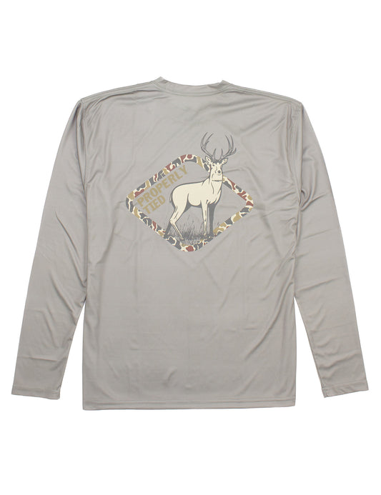 Whitetail Deer Performance Long Sleeve Tee  - Doodlebug's Children's Boutique