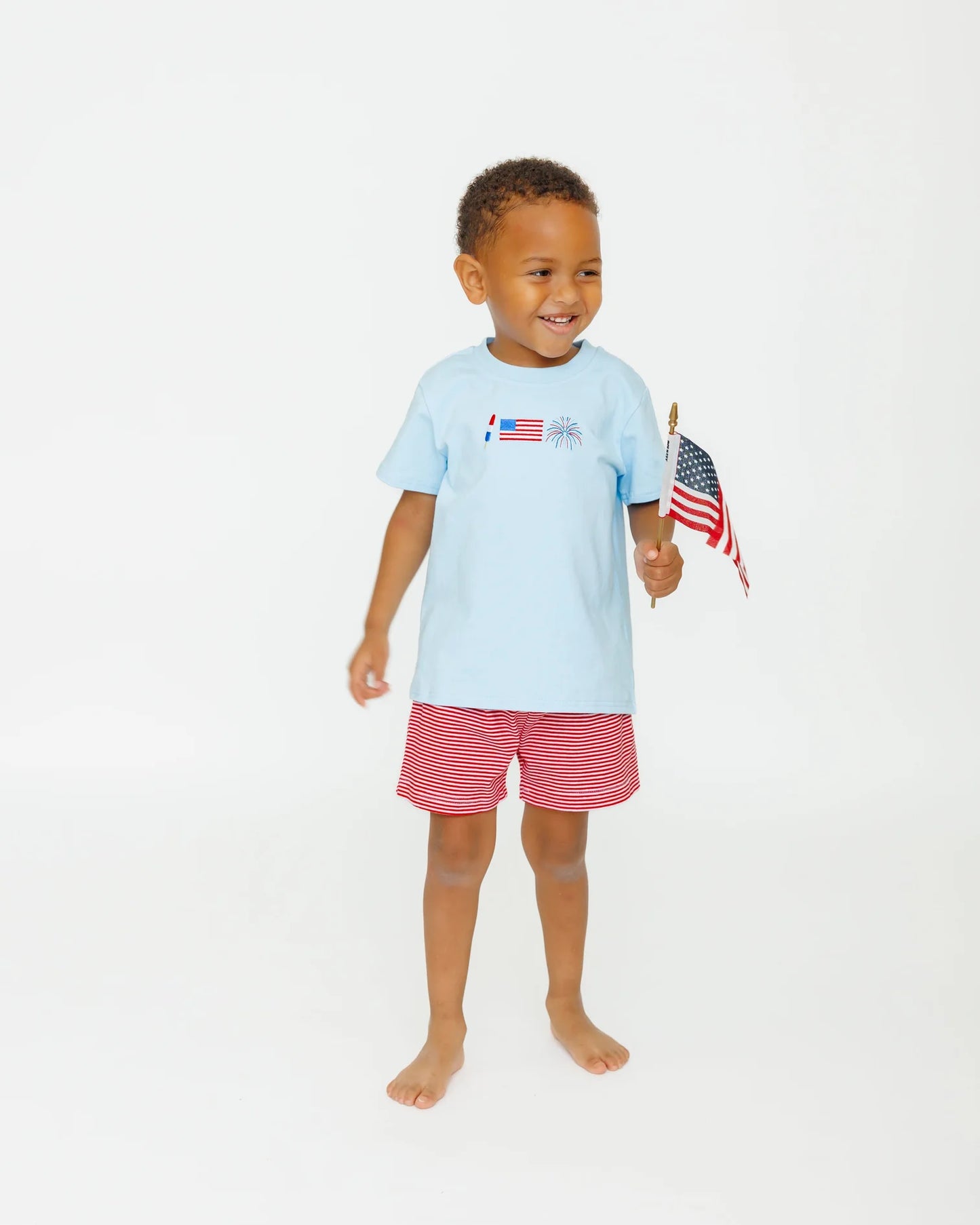 Patriotic Embroidered Shirt - Doodlebug's Children's Boutique