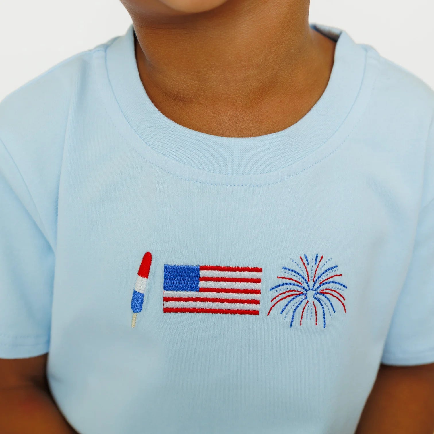 Patriotic Embroidered Shirt - Doodlebug's Children's Boutique