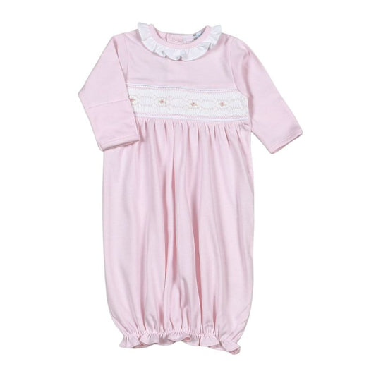 Sally Hand Smocked Pima Gown - Doodlebug's Children's Boutique