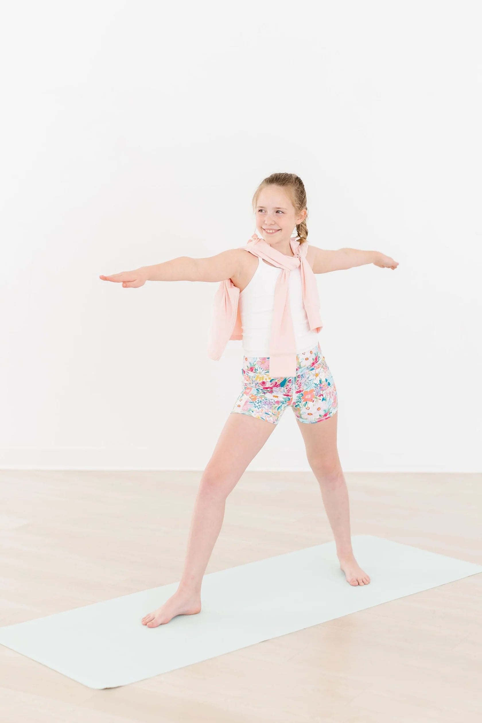 Petal Power Active Shorty Shorts - Doodlebug's Children's Boutique