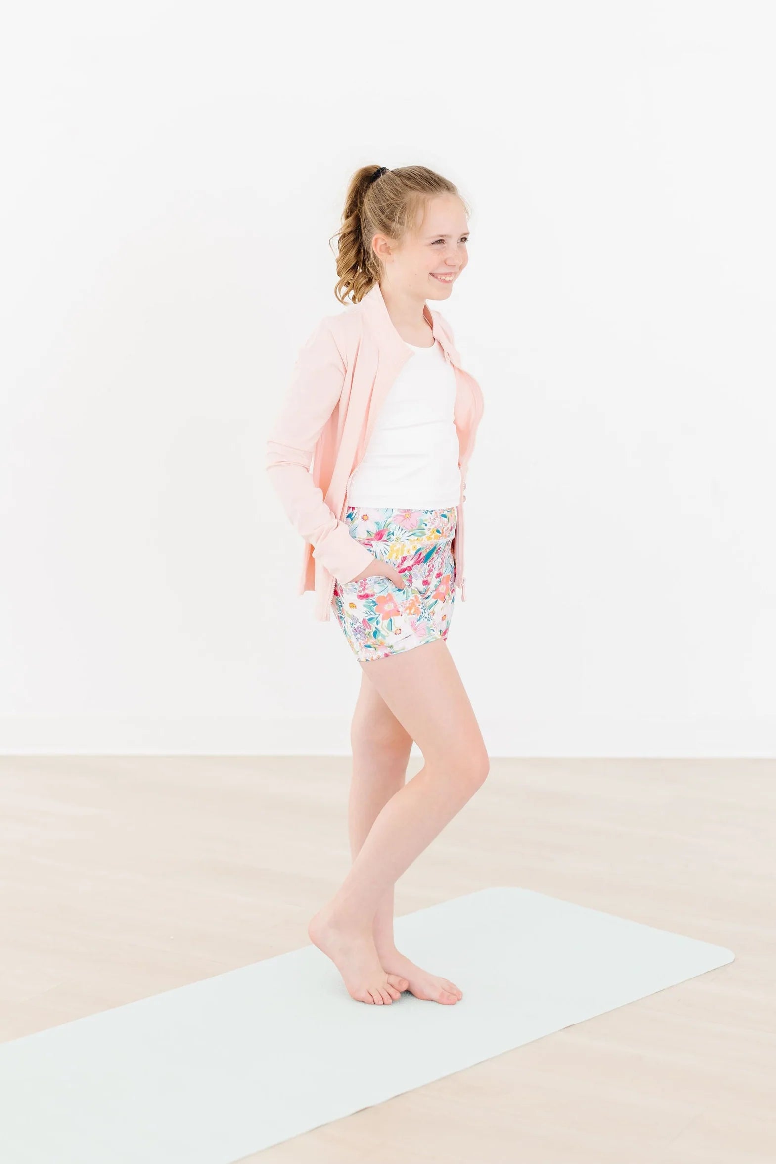 Petal Power Active Shorty Shorts - Doodlebug's Children's Boutique