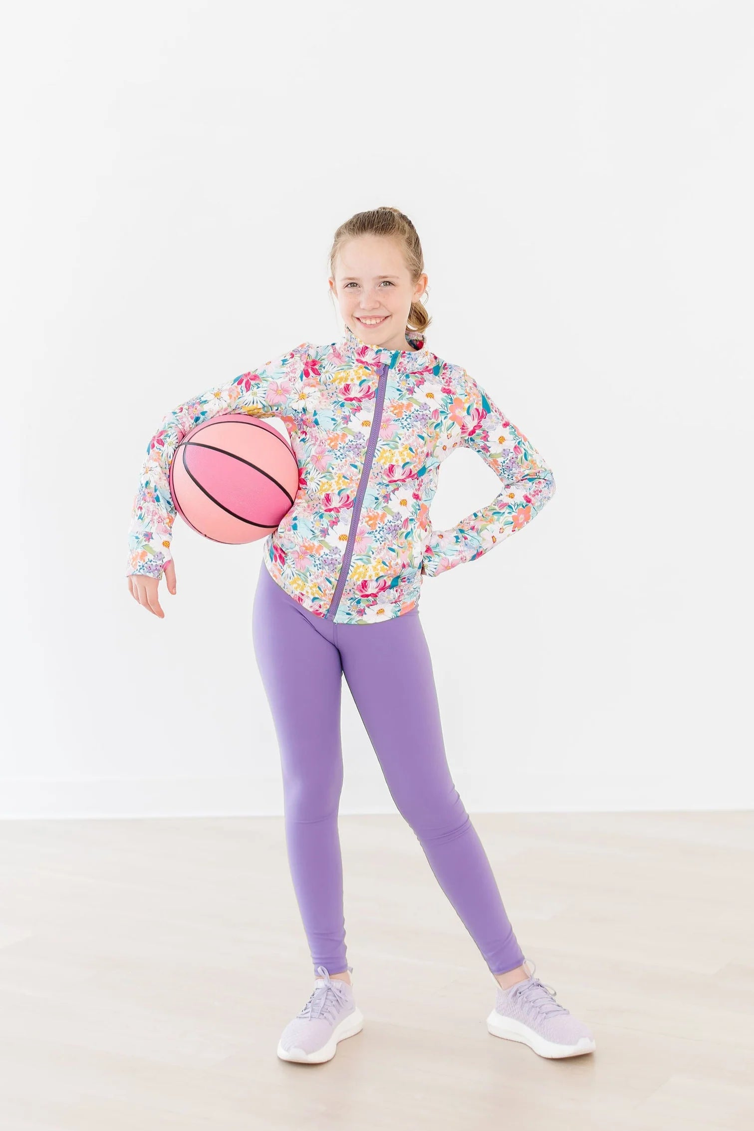 Petal Power Full-Zip Ruffle Active Jacket - Doodlebug's Children's Boutique
