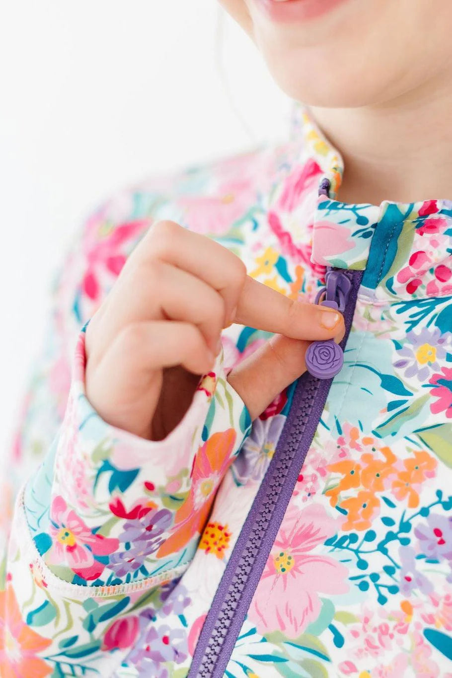 Petal Power Full-Zip Ruffle Active Jacket - Doodlebug's Children's Boutique