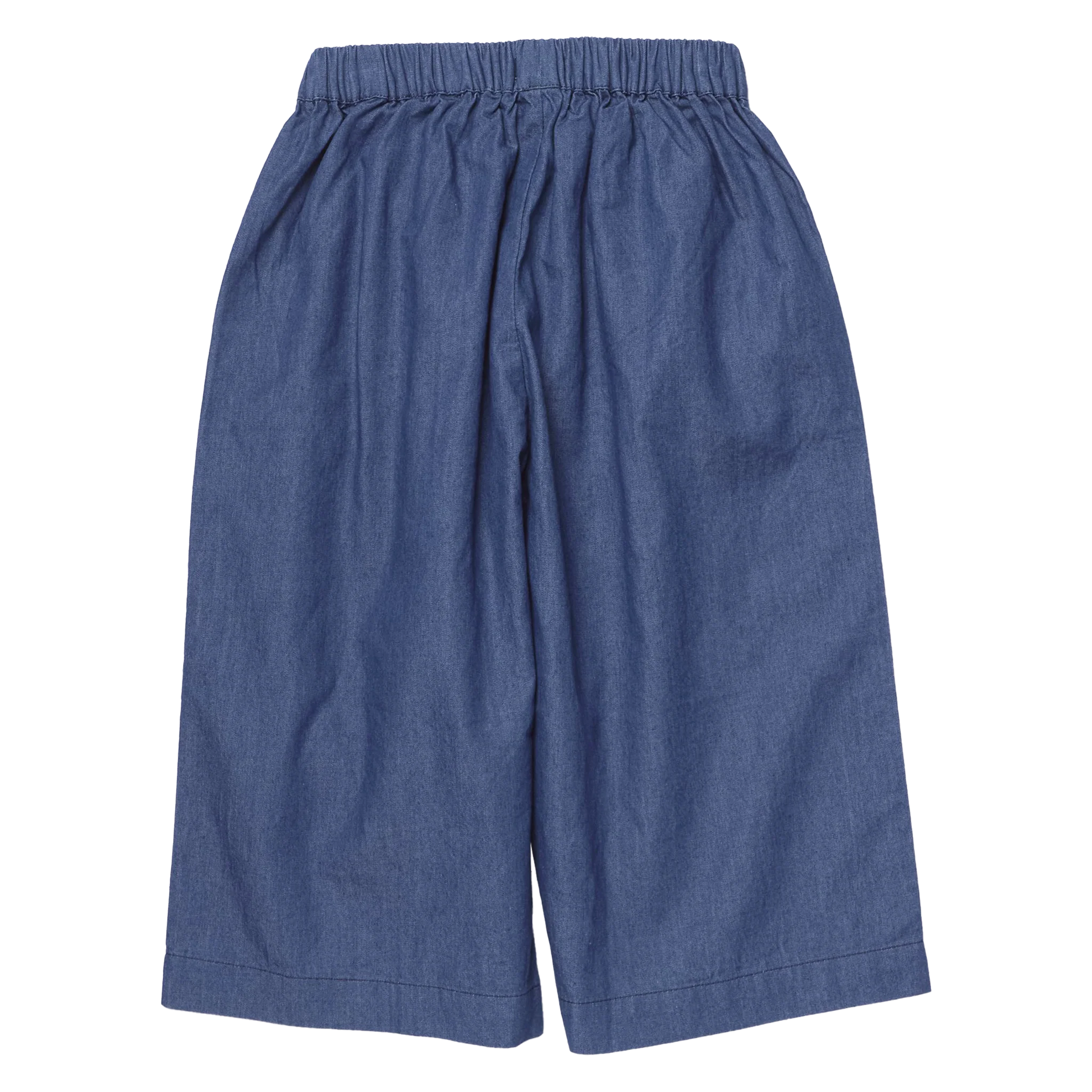 Bailey Ruffle Pant in Chambray - Doodlebug's Children's Boutique