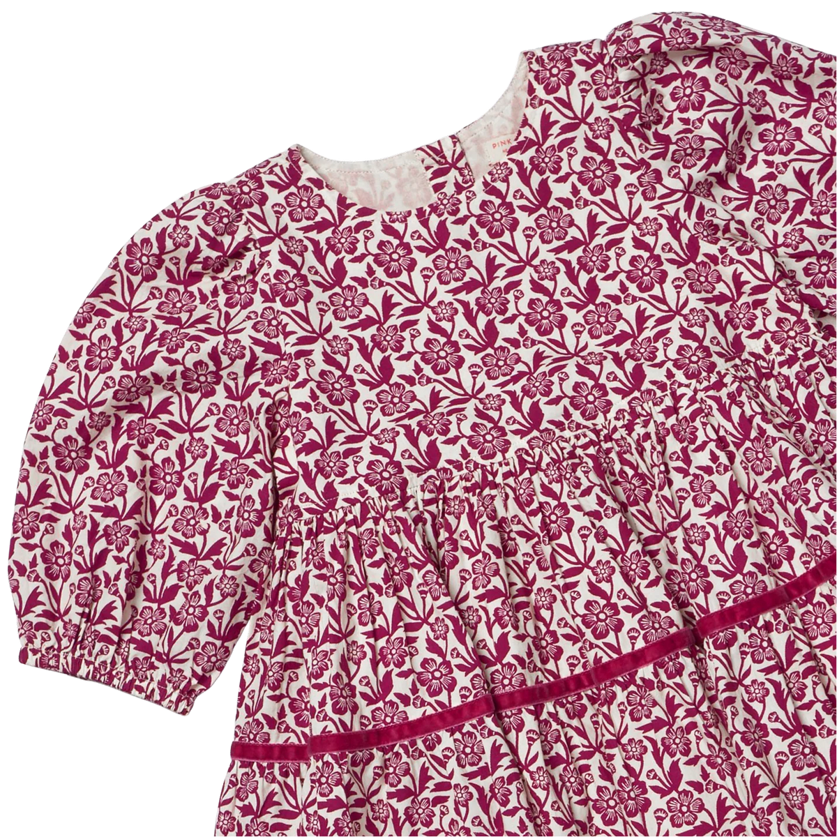Maribelle Dress in Burgundy Climbing Floral