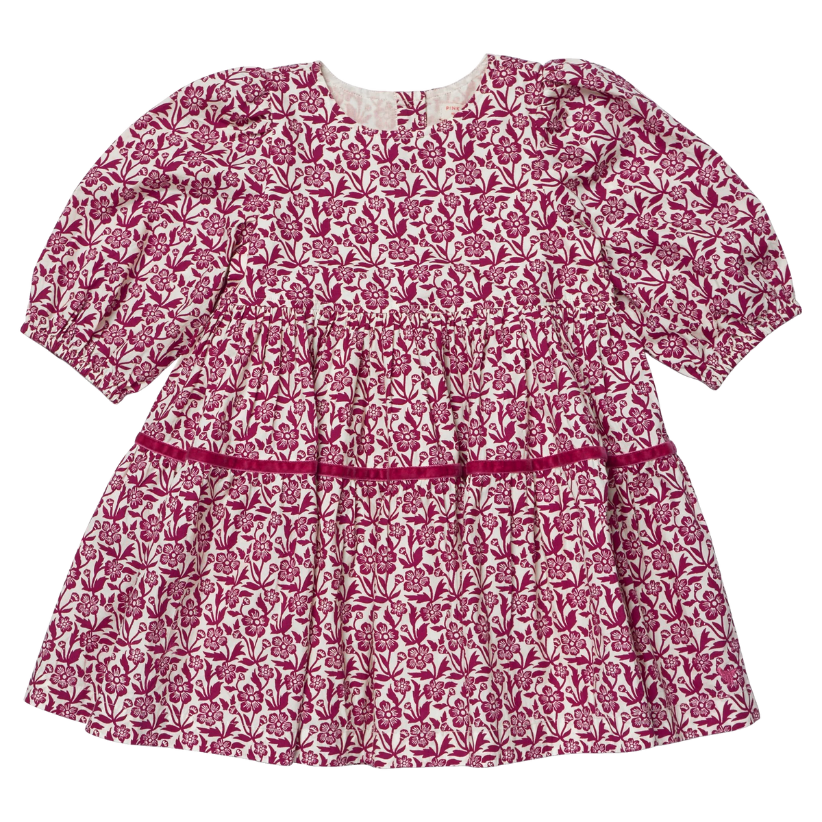 Maribelle Dress in Burgundy Climbing Floral