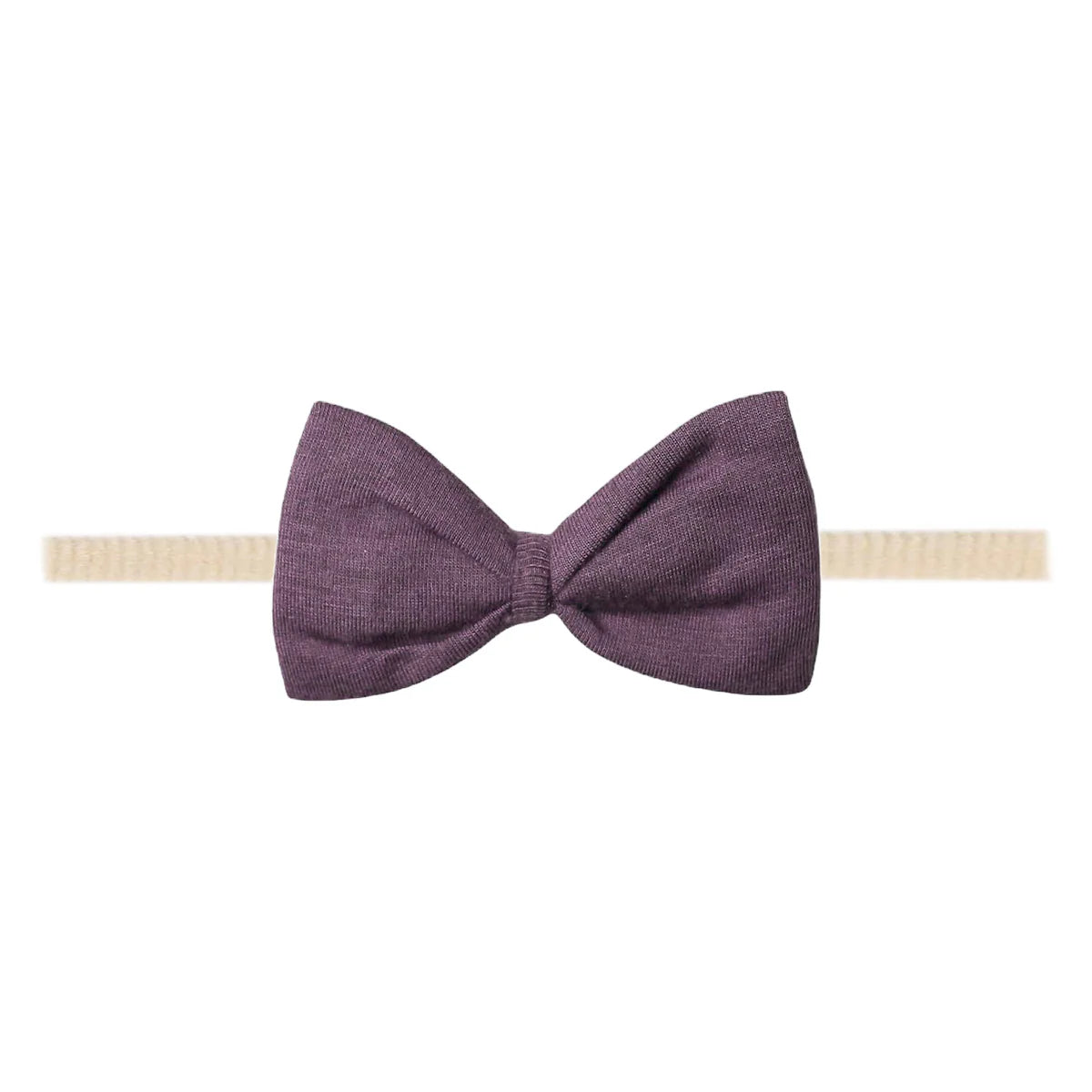 Plum Bowtie Nylon Bow - Doodlebug's Children's Boutique