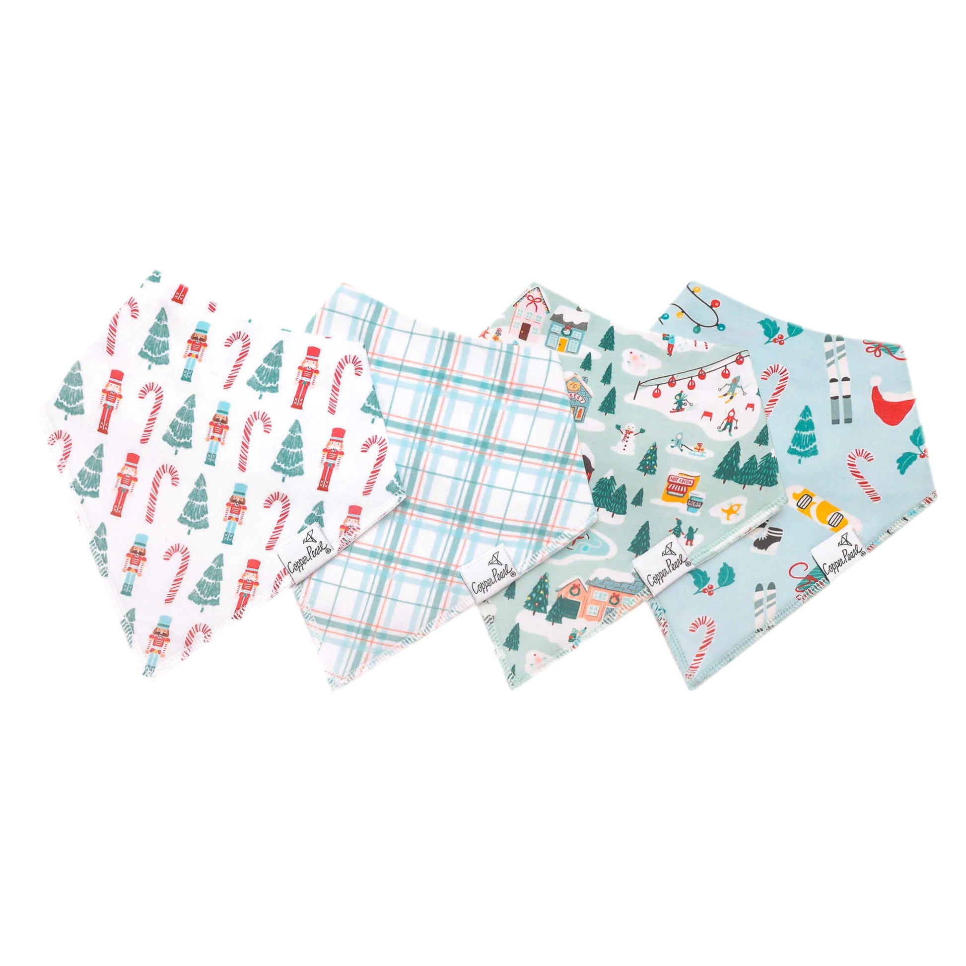 Nicholas 4 Pack Bandana Bibs - Doodlebug's Children's Boutique