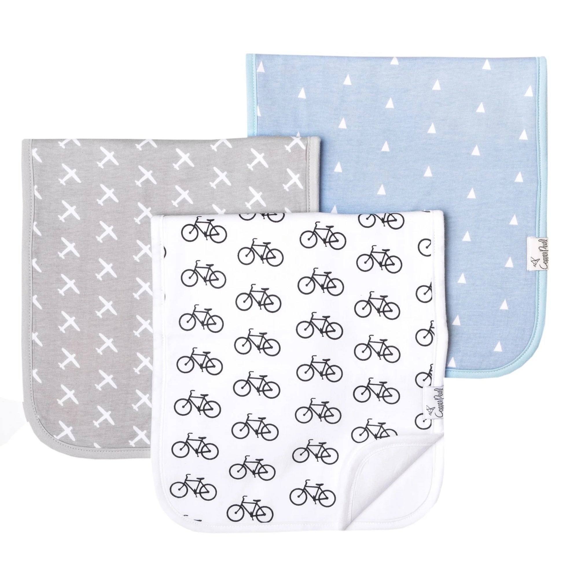 Cruise 3 Pack Burp Cloths - Doodlebug's Children's Boutique