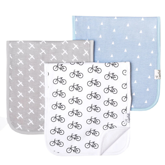 Cruise 3 Pack Burp Cloths - Doodlebug's Children's Boutique