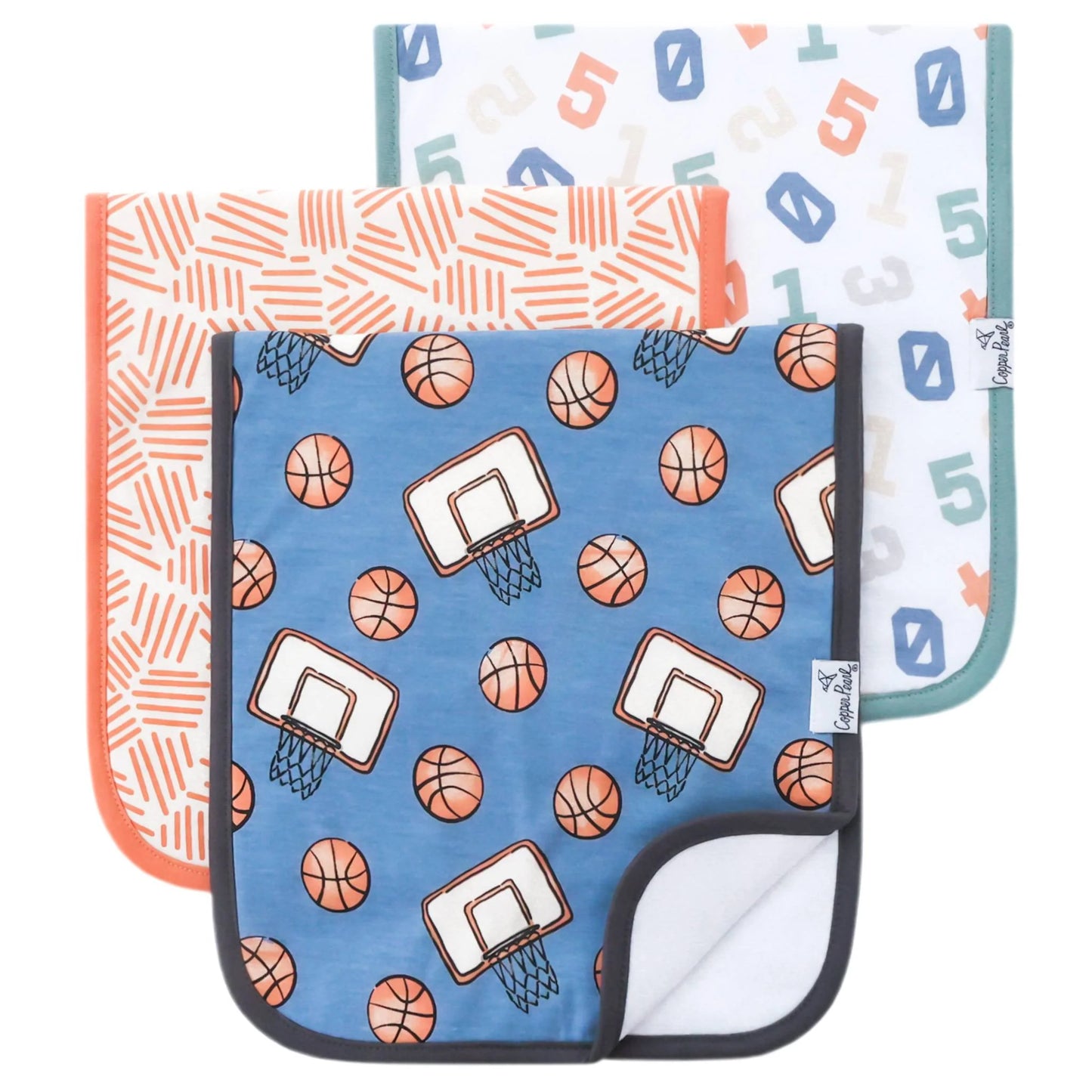 Dunk 3 Pack Burp Cloths - Doodlebug's Children's Boutique