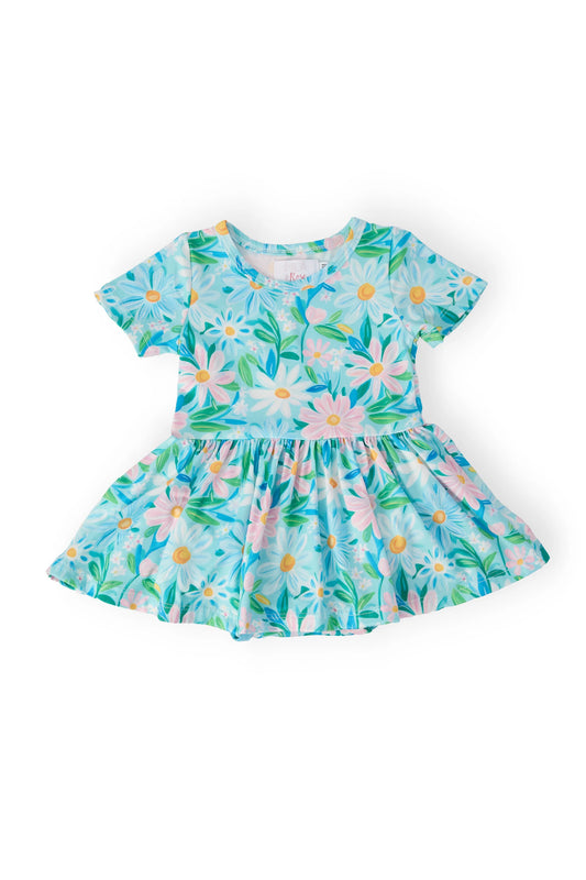Preppy Daisies Short Sleeve Twirl Bodysuit - Doodlebug's Children's Boutique