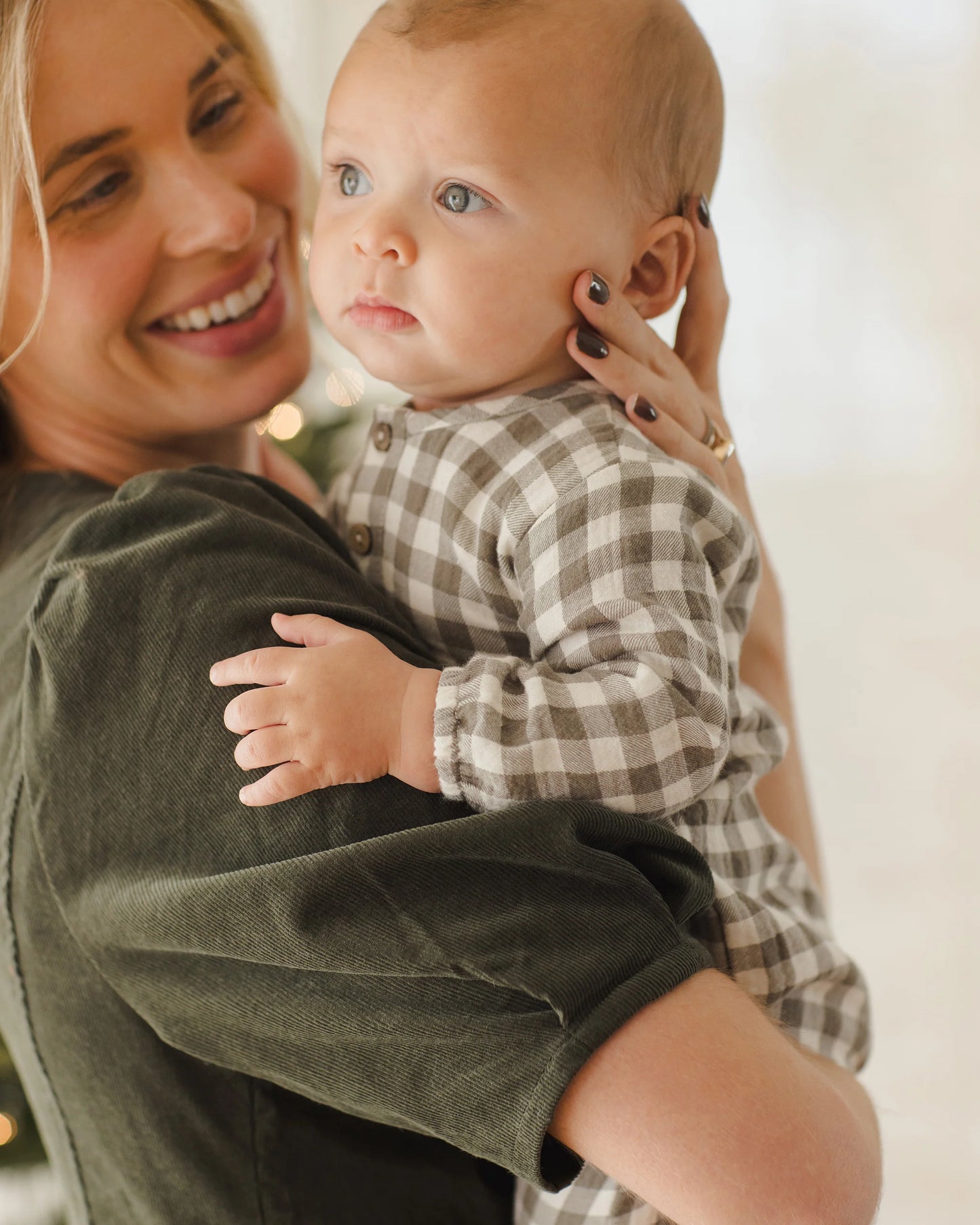 Woven Jumpsuit in Forest Check - Doodlebug's Children's Boutique