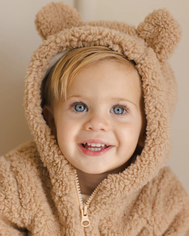 Bear Jacket in Beige  - Doodlebug's Children's Boutique