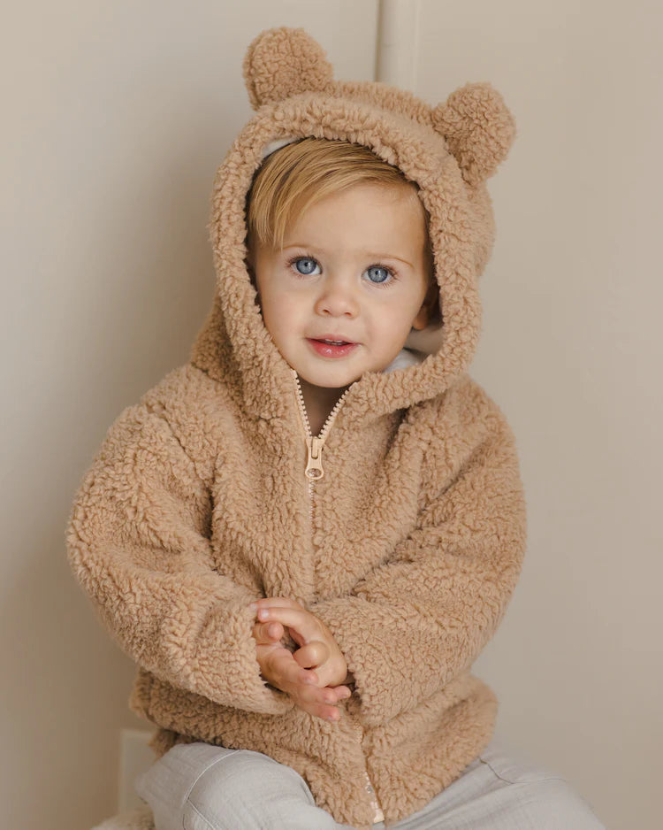 Bear Jacket in Beige  - Doodlebug's Children's Boutique