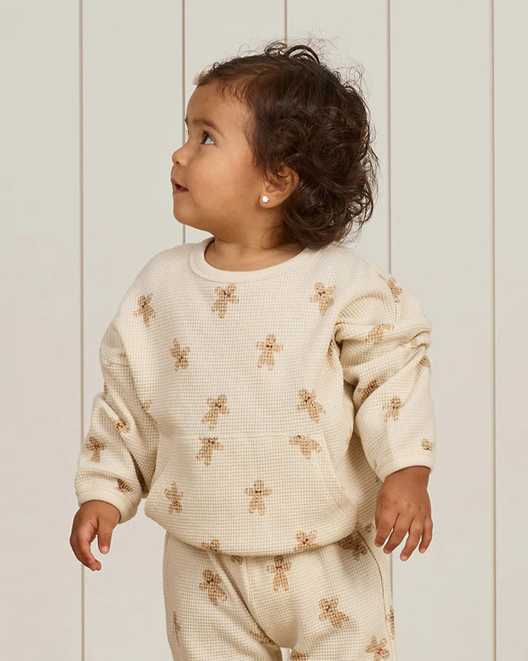 Waffle Slouch Set in Gingerbread  - Doodlebug's Children's Boutique