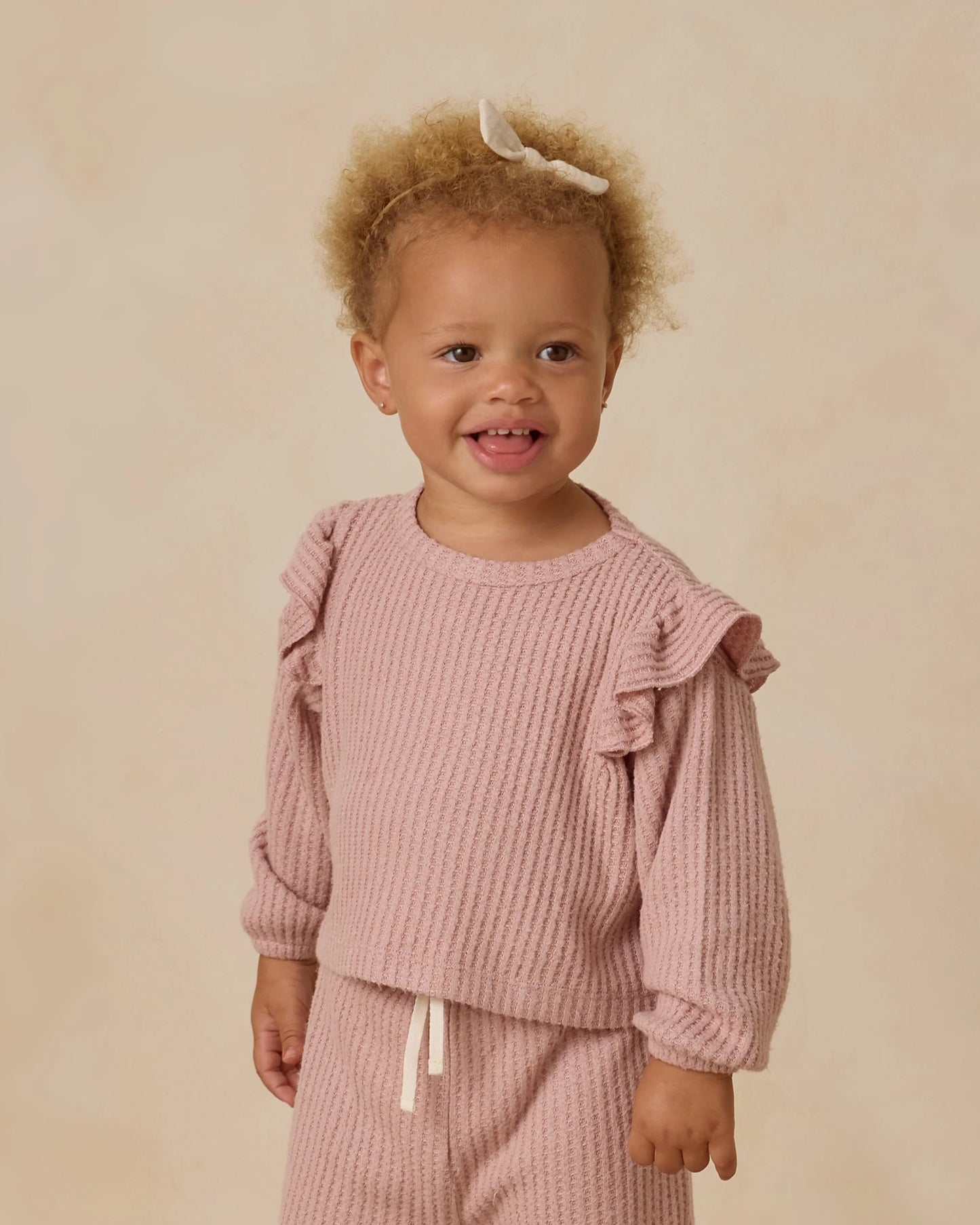 Ruffle Cozy Set in Rose - Doodlebug's Children's Boutique