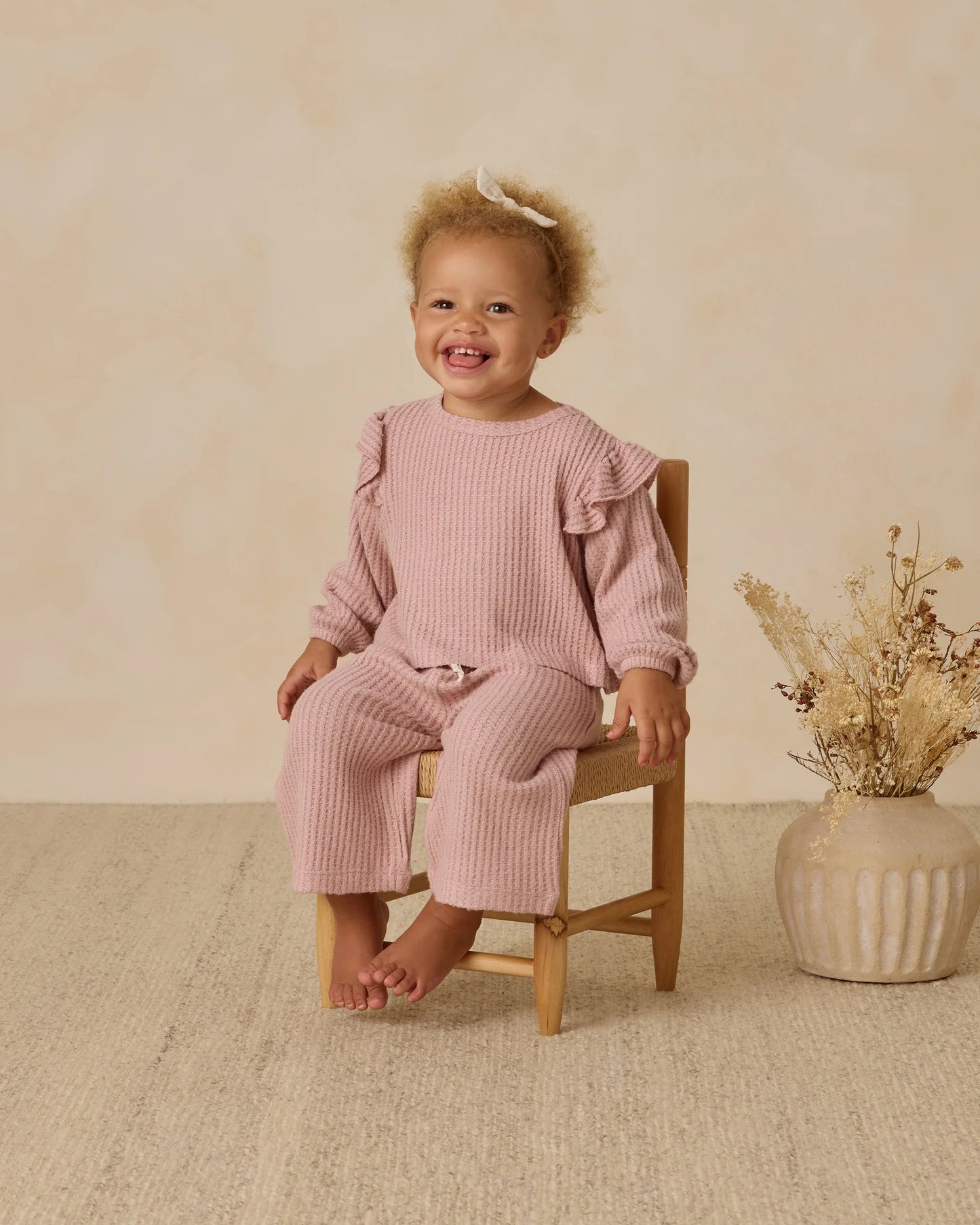 Ruffle Cozy Set in Rose - Doodlebug's Children's Boutique