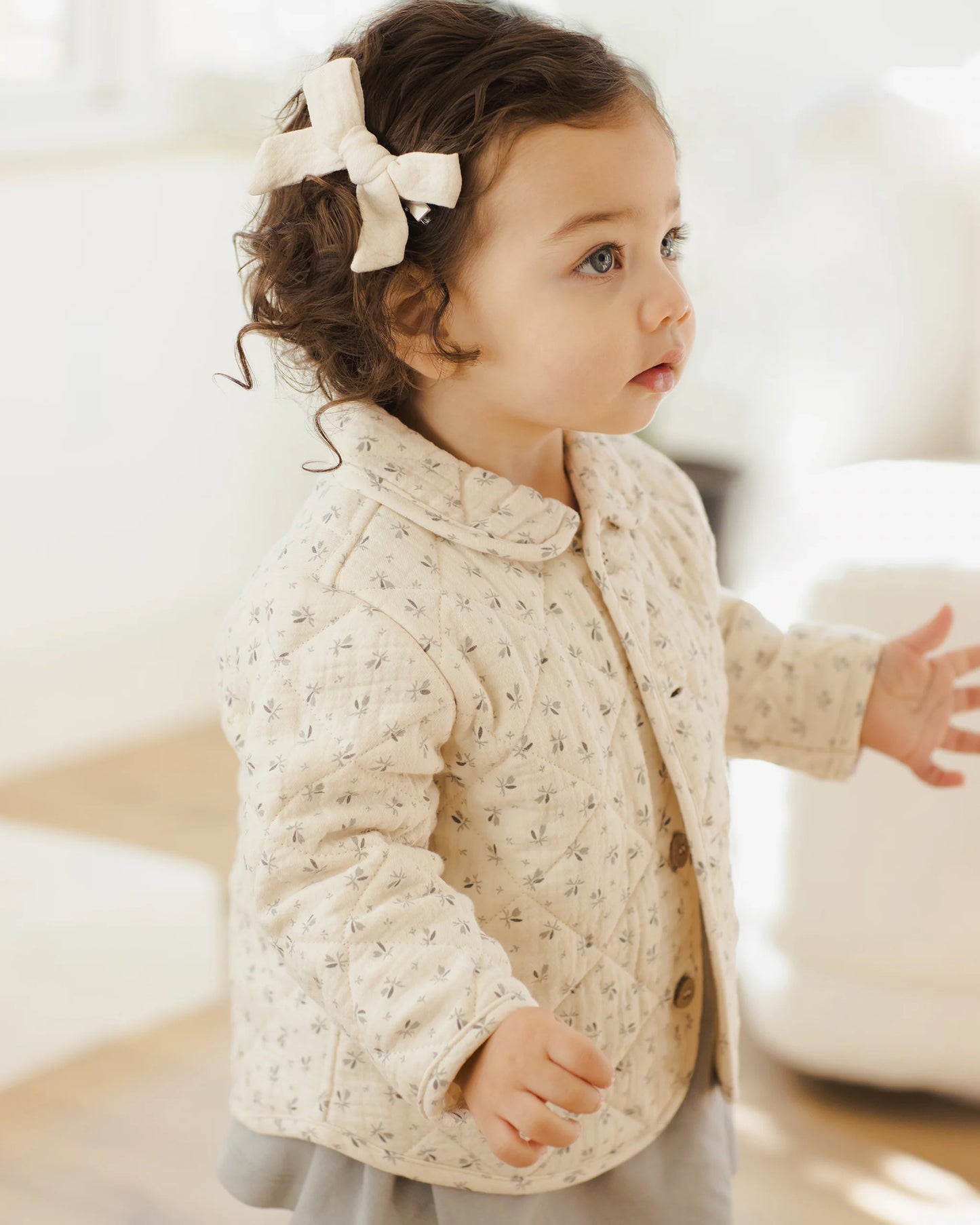 Bow with Clip Set in Natural, Fern, Rose - Doodlebug's Children's Boutique