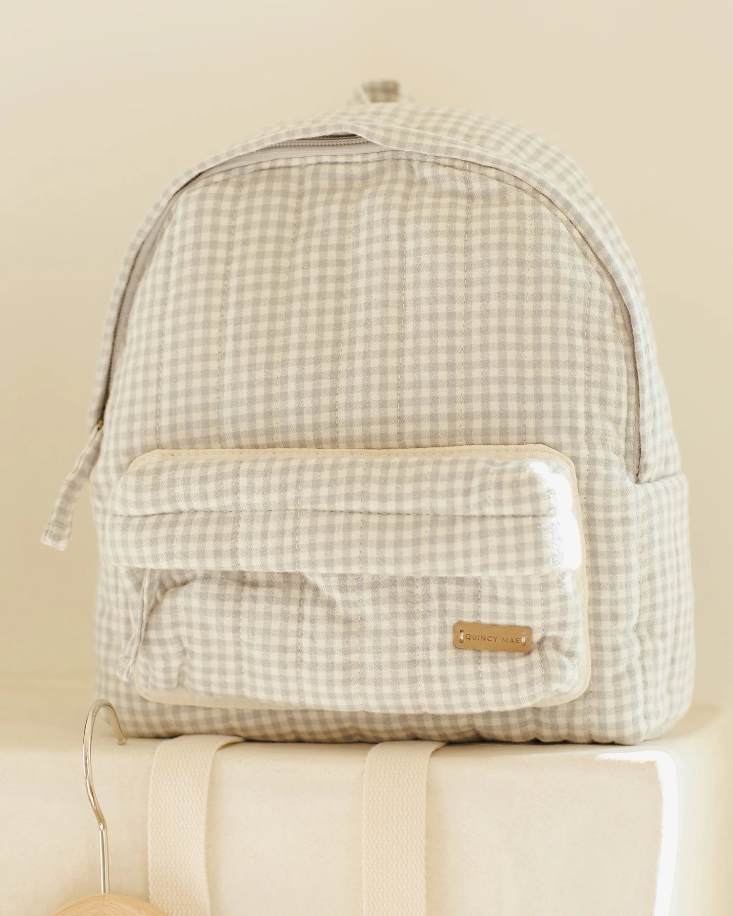 Mini Backpack in Blue Gingham - Doodlebug's Children's Boutique
