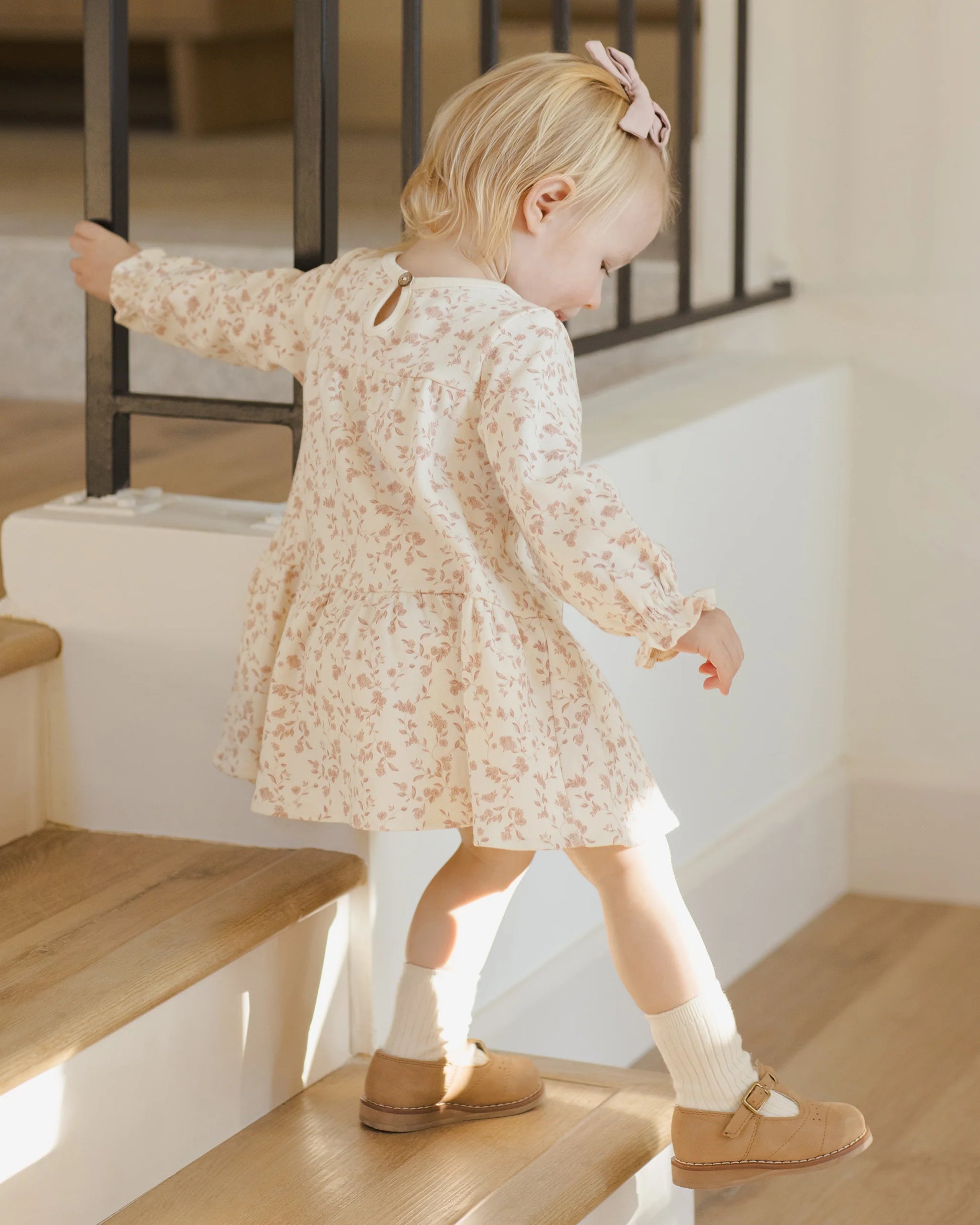Tiered Jersey Dress in French Garden - Doodlebug's Children's Boutique