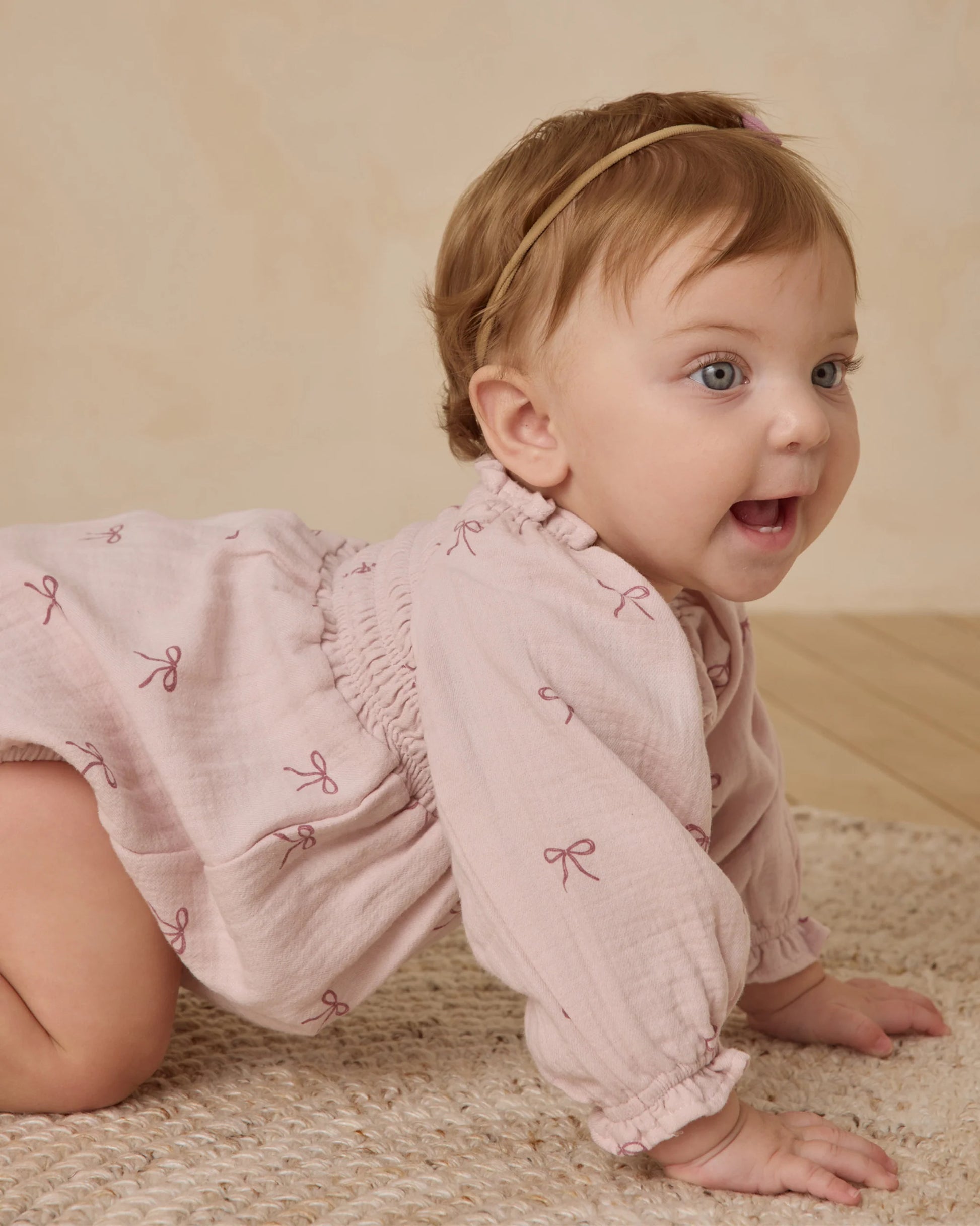 Eden Romper in Bows - Doodlebug's Children's Boutique