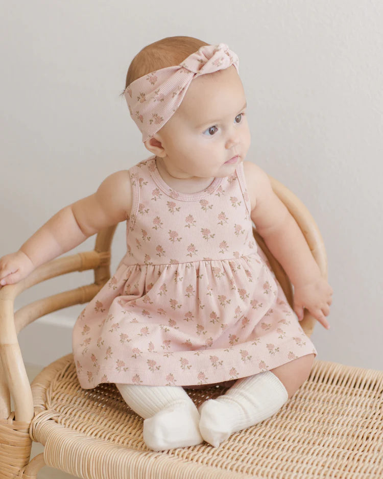 Ribbed Tank Dress in Roses - Doodlebug's Children's Boutique
